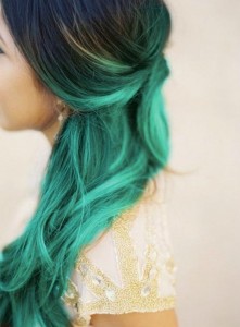 Teal Ombre hair